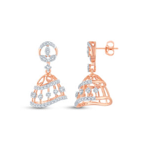 Blossom Dome Diamond Jhumkas - 18K Jewellery
