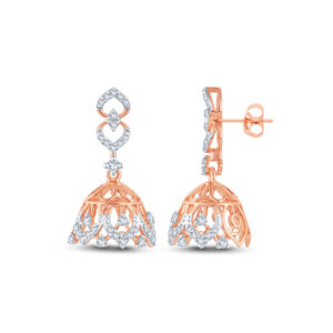 Royal Dome Diamond Jhumkas - 18K Jewellery