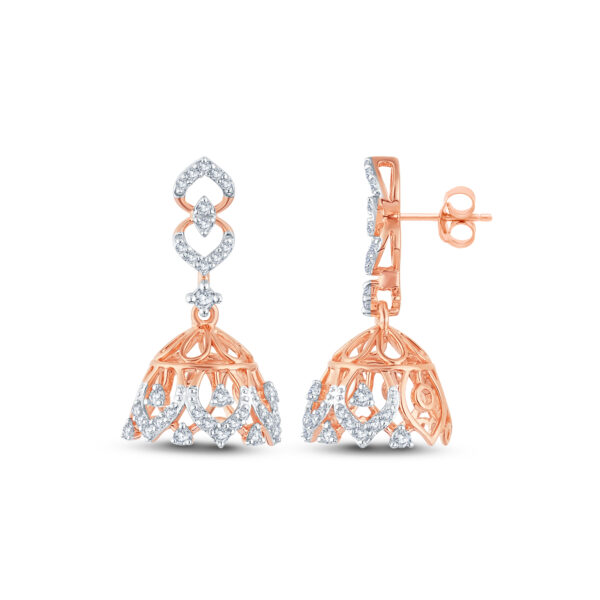 Royal Dome Diamond Jhumkas - 18K Jewellery
