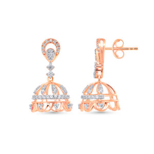 Glimmering Bells Diamond Jhumkas - 18K Jewellery