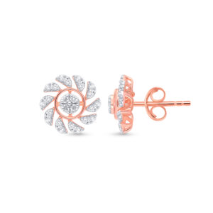 Sparkling Sunburst Diamond Studs - 18K Jewellery