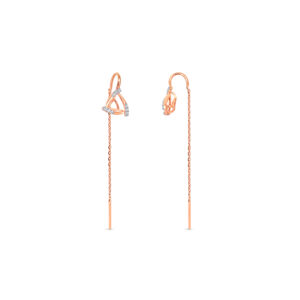 Triad Drop Chain Diamond Earrings - 18K Jewellery