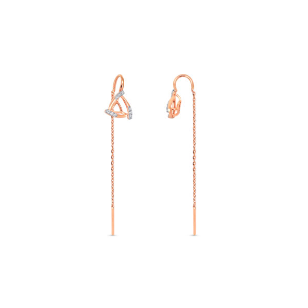 Triad Drop Chain Diamond Earrings - 18K Jewellery