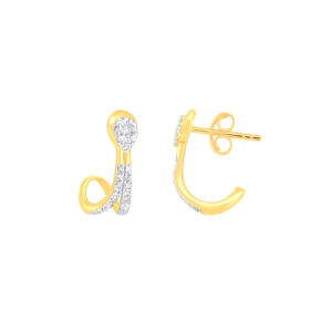 Golden Casade Diamond Studs - 18K Jewellery