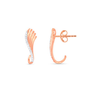 Winged Elegance Diamond Studs - 18K Jewellery