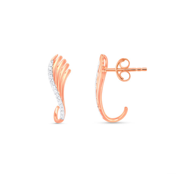 Winged Elegance Diamond Studs - 18K Jewellery