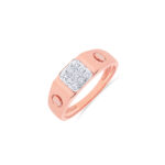 Bold Square Cluster Men's Diamond Ring - 18K Jewellery