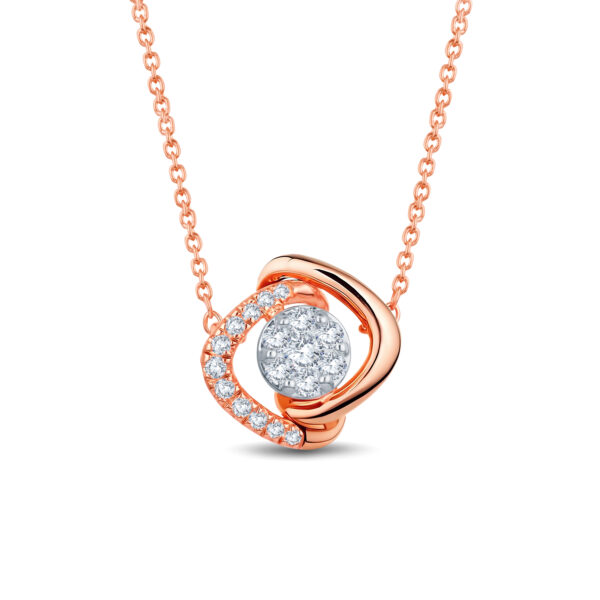Celestial Orbit Diamond Pendant Set - 18K Jewellery