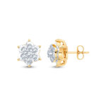 Floral Frost Sparkle Diamond Pendant Set - 18K Jewellery