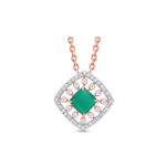 Verdant Glimmer Diamond Pendant - 18K Jewellery