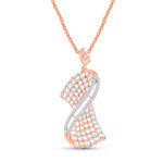 Twisted Sparkle Diamond Pendant Set - 18K Jewellery