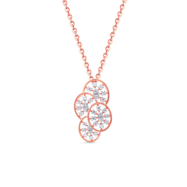 Arctic Bloom Diamond Pendant Set - 18K Jewellery