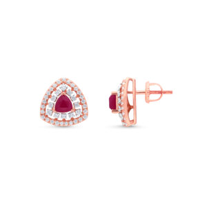 Crimson Mesh Diamond Pendant Set - 18K Jewellery