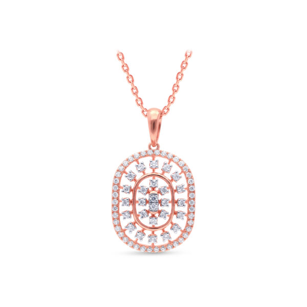 Heirloom Oval Diamond Pendant Set - 18K Jewellery
