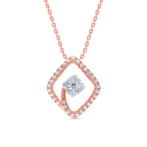 Radiant Aura Diamond Pendant Set - 18K Jewellery