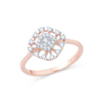 Halo Crown Diamond Ring - 18K Jewellery