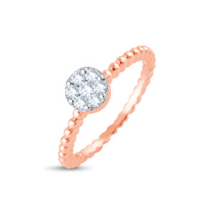 Starlit Circle Diamond Ring - 18K Jewellery