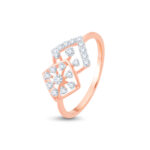 Twin Square Sparkle Diamond Ring - 18K Jewellery