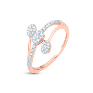 Triple Aura Spark Diamond Ring - 18K Jewellery