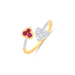 TWIN HEARTS DIAMOND RING - 18K JEWELLERY