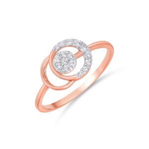Rose Gold Orbit Diamond Ring - 18K Jewellery