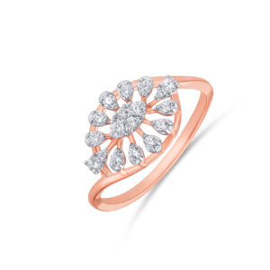 Elegant Floral Diamond Ring - 18K Jewellery