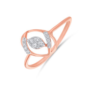 Sparkling Crossover Diamond Ring - 18K Jewellery
