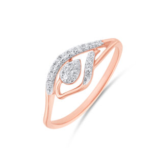 Divine Leaf Diamond Ring - 18K Jewellery