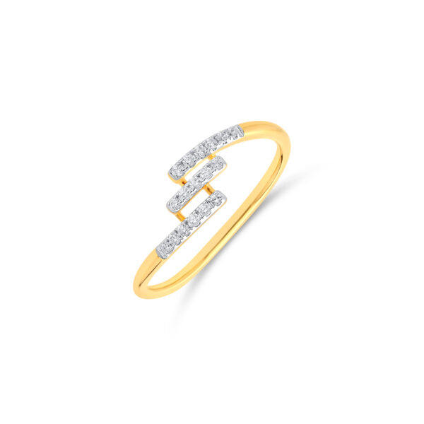 Aurora Bars Diamond Ring - 18K Jewellery