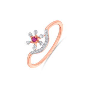 Floral Inspired Diamond Ring - 18K Jewellery