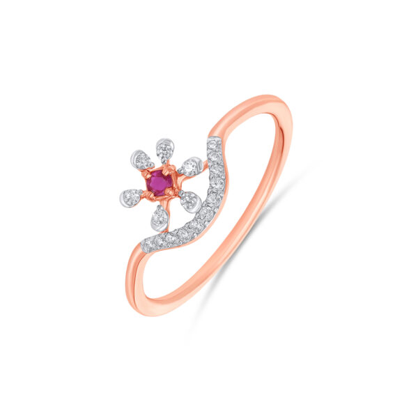 Floral Inspired Diamond Ring - 18K Jewellery
