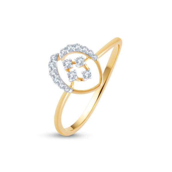 Glitter Arc Diamond Ring - 18K Jewellery