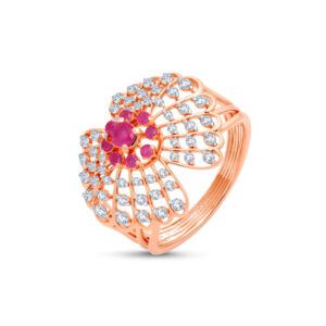 Crimson Crown Diamond Ring - 18K Jewellery