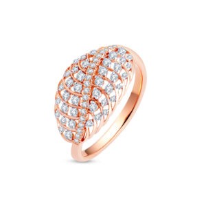 Diamond Leaf Elegance Ring - 18K Jewellery