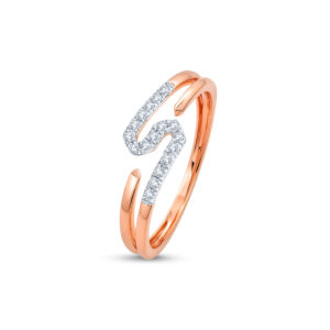 S-Curve Diamond Ring - 18K Jewellery