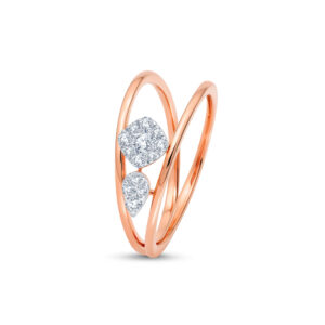 Dual Bloom Diamond Ring - 18K Jewellery