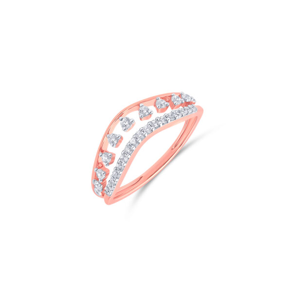 Glitter Vein Diamond Ring - 18K Jewellery