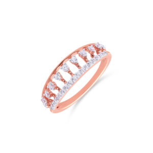 Sparkling Crown Diamond Ring - 18K Jewellery