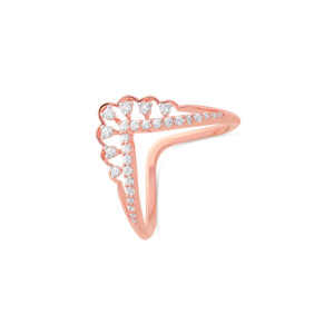 Radiant V-Crown Diamond Ring - 18K Jewellery