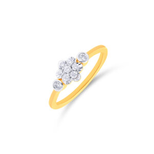 Golden Lily Diamond Ring - 18K Jewellery