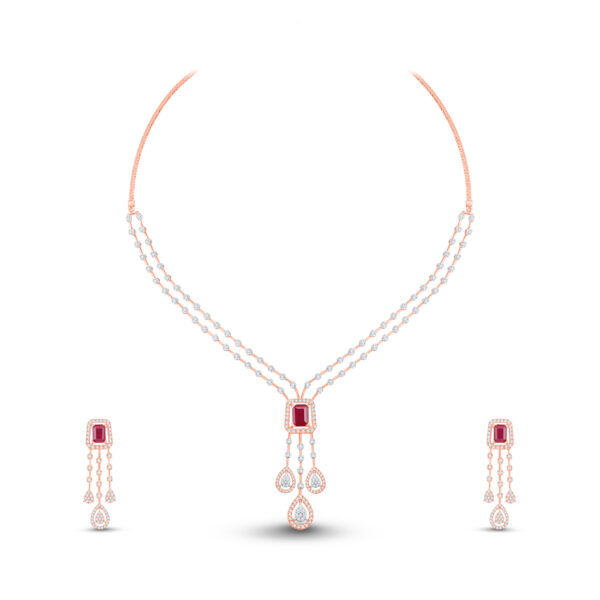 Crimson Grace Diamond Set - 18K Jewellery