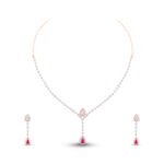 Blush Teardrop Charm Diamond Set - 18K Jewellery