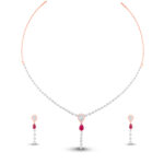 Ruby Radiance Diamond Set - 18K Jewellery