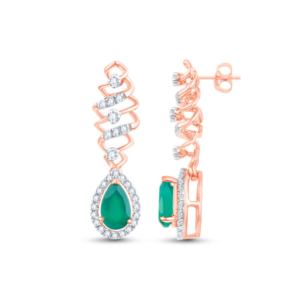 Emerald Majesty Diamond Set - 18K Jewellery