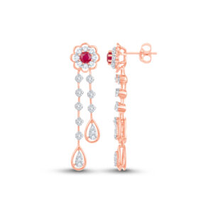 Ruby Glow Diamond Set - 18K Jewellery