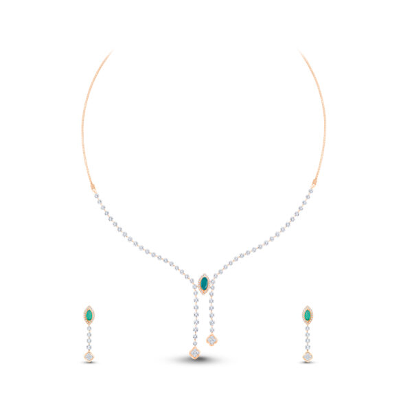 Emerald Mist Diamond Set - 18K Jewellery