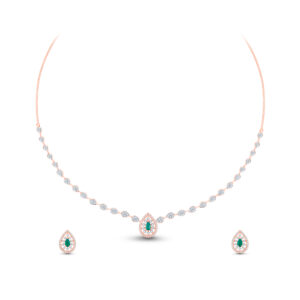 Royal Teardrop Diamond Set - 18K Jewellery