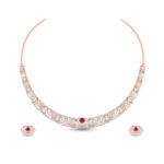 Crimson Radiance Diamond Choker - 18K Jewellery
