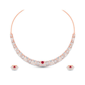 Crimson Radiance Diamond Choker - 18K Jewellery