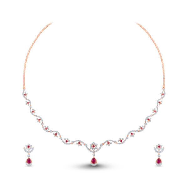 Regal Ripple Diamond Set  - 18K Jewellery